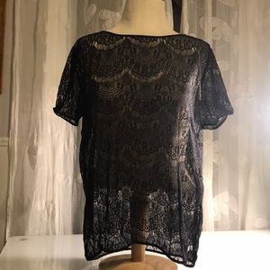 American Apparel El Salvador lace black top